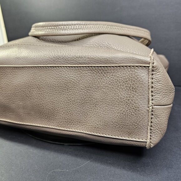The Sak GRAY Pebbled Leather Women’s Purse Tote Bag Real Leather Very Nice - Picture 10 of 16